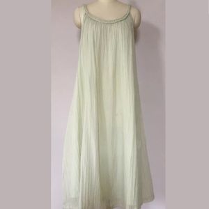 Roni Pale Green Rope Spaghetti Strap Dress Size S